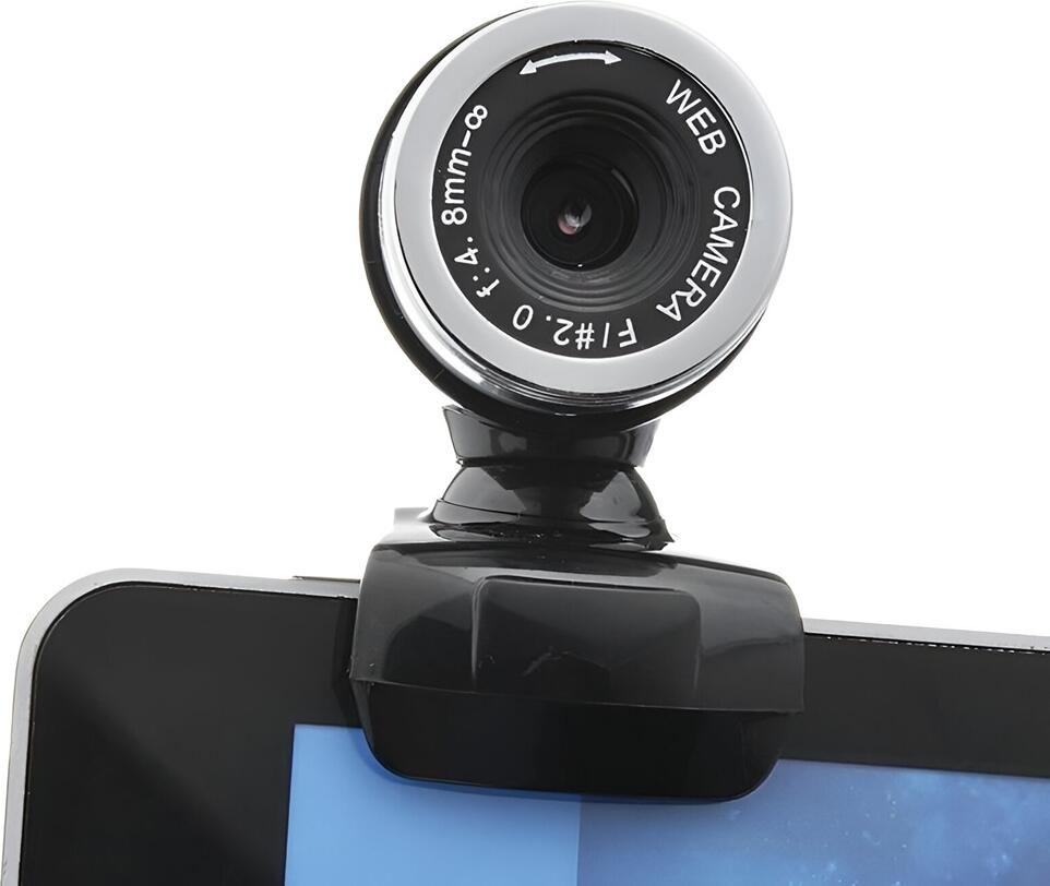 Helmet STH003 HD Webcam 1280x720p Wide-Angle Lens with Noise Reduction Microphone USB Plug & Play for Windows macOS Linux, Black