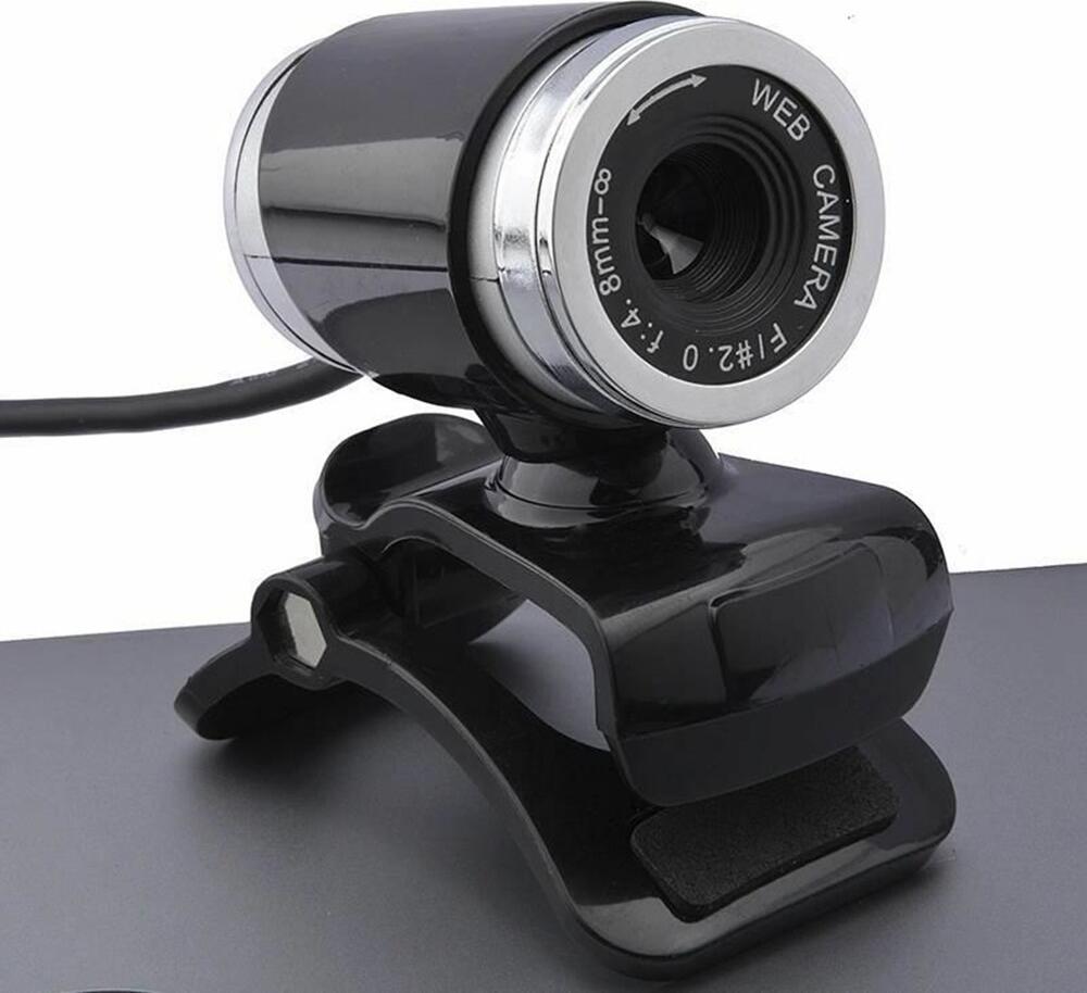 Helmet STH003 HD Webcam 1280x720p Wide-Angle Lens with Noise Reduction Microphone USB Plug & Play for Windows macOS Linux, Black