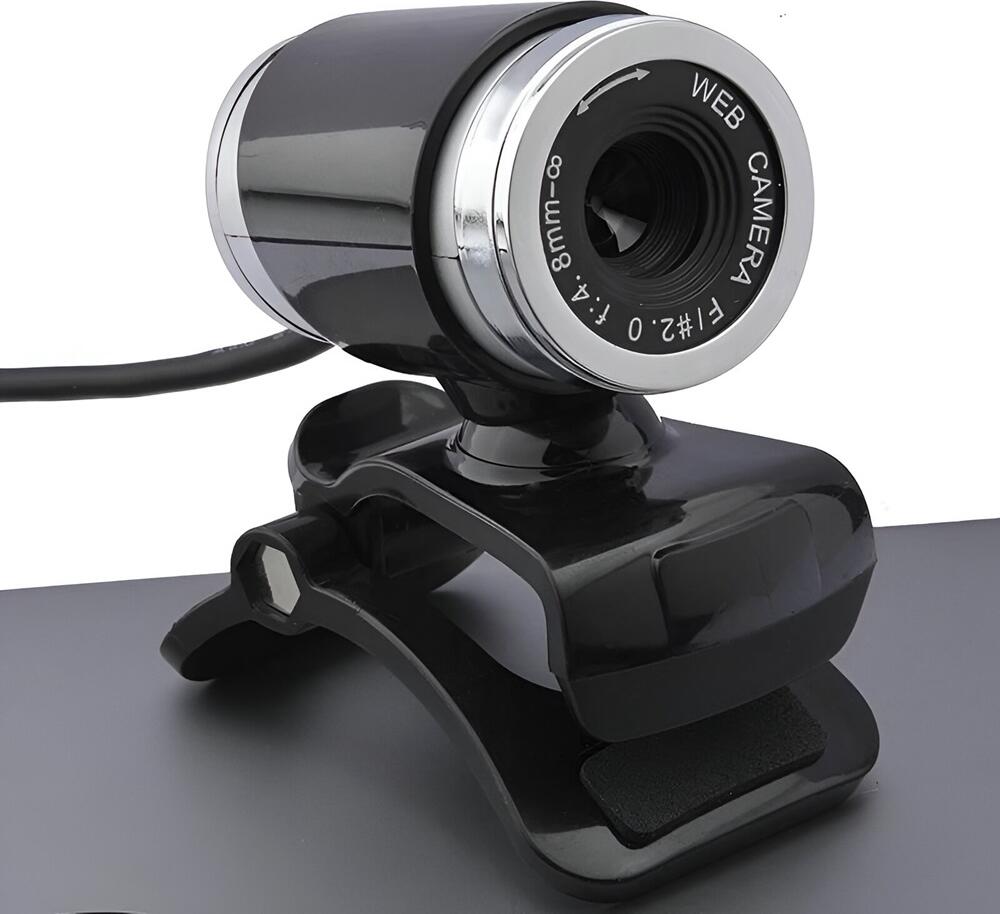 Helmet STH003 HD Webcam 1280x720p Wide-Angle Lens with Noise Reduction Microphone USB Plug & Play for Windows macOS Linux, Black