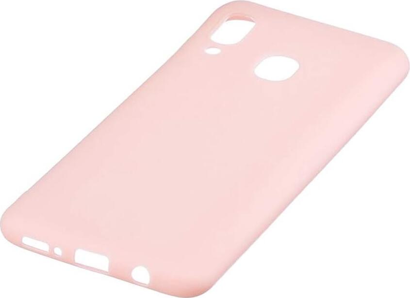 Liquid Silicone Case for Samsung Galaxy A20, Shockproof Protective Cover with Grid Design, Dustproof Flexible Silicone Shell, 6.4 inch