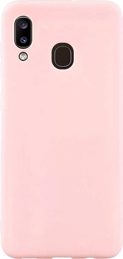 Liquid Silicone Case for Samsung Galaxy A20, Shockproof Protective Cover with Grid Design, Dustproof Flexible Silicone Shell, 6.4 inch