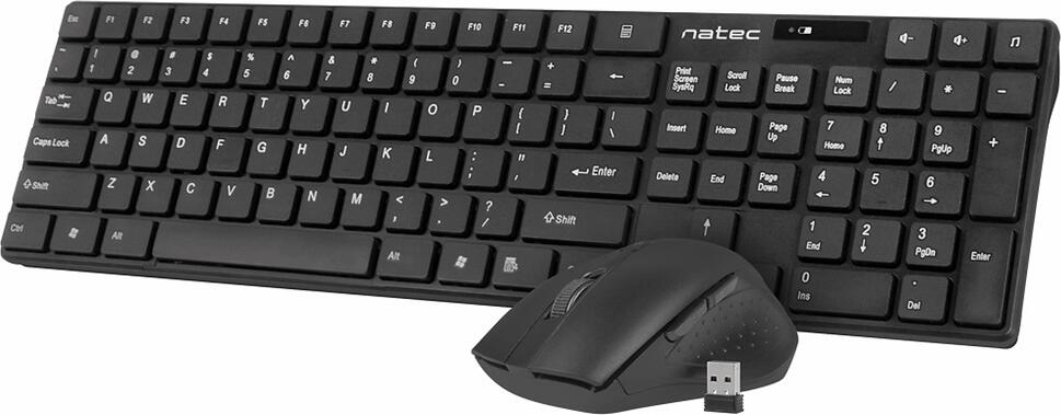 Natec Wireless Combo Keyboard+Mouse Stingray, Black