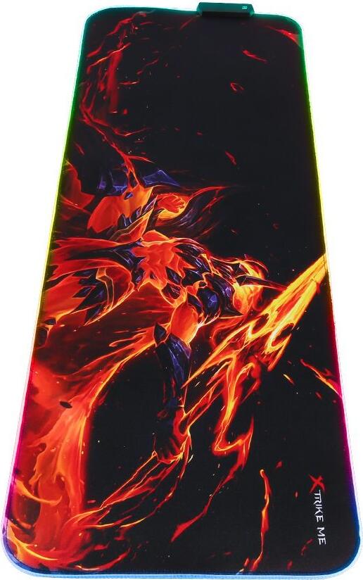 Xtrike Me MP-605 RGB Gaming Mouse Pad, 800 x 300 x 3 mm, High-Density Textile Surface, Anti-Slip Rubber Base, Stitched Edges, 13 Lighting Effects
