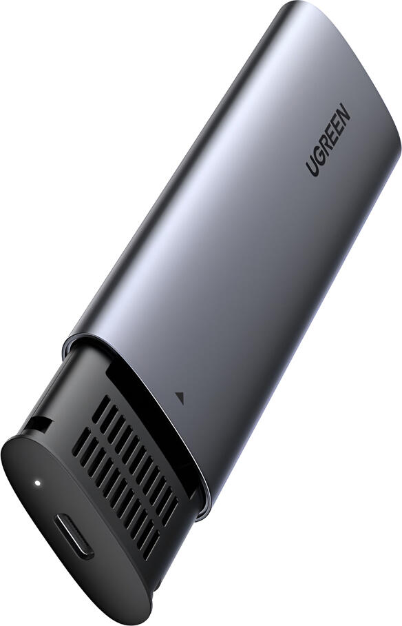 UGREEN Enclosure Type-C 3.2 Gen2 to M.2 M-Key/M+B Key NVMe PCIE 3.0 10Gbps 0.5M Cable CM400, Grey
