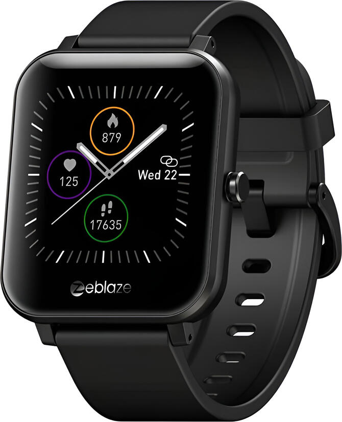 Zeblaze GTS Smartwatch with 1.3-inch IPS Color Touch Screen, Bluetooth Calling, Heart Rate, SpO2, Blood Pressure Monitoring, IP67 Waterproof, Black