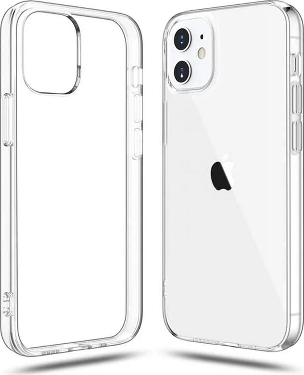 Прозрачный чехол TPU для iPhone 12 Mini, гибкий противоударный кейс, защита от царапин и пыли с приподнятыми краями