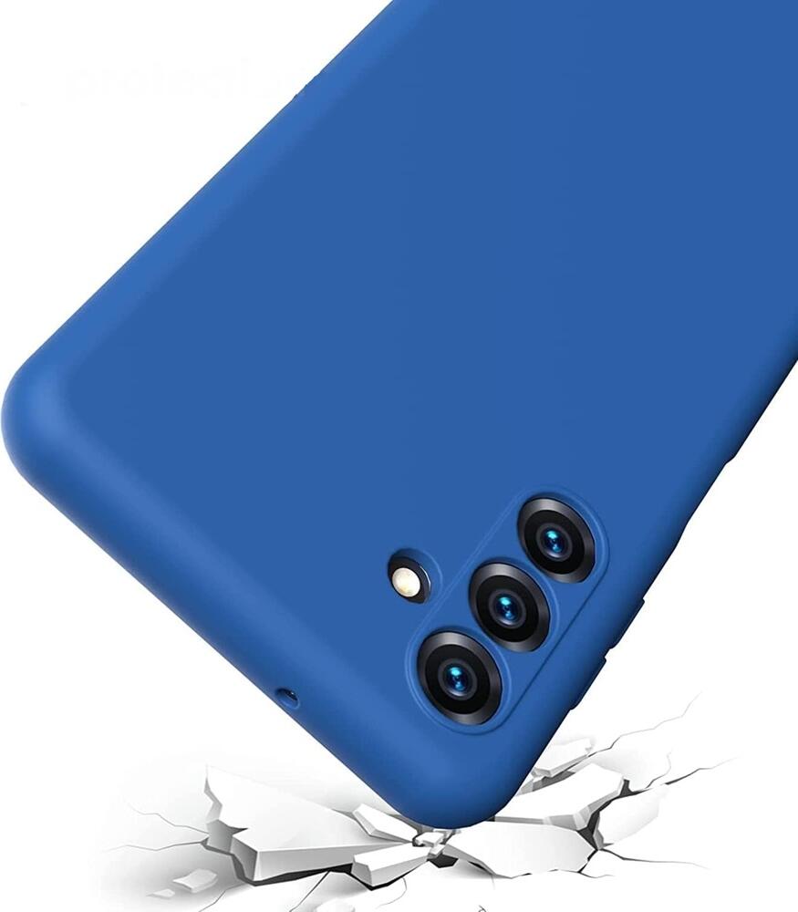 DMLink Helmet Case for Samsung Galaxy A14, 6.6 inch Liquid Silicone Shockproof Cover, Dust Resistant Grid Design Impact Distribution Protective Shell