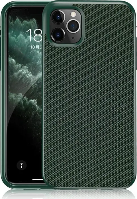 Husa Helmet Nylon Series pentru iPhone 11 Pro Max, TPU Flexibil cu Finisaj din Textil Nylon, Protectie Shock-Resistant si Anti-praf, 6.5"