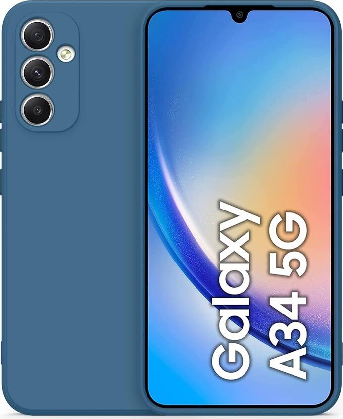 Чехол Helmet Case для Samsung Galaxy A34, 6.6 дюйма из жидкого силикона, противоударный и пылезащитный с приподнятыми краями и структурой Grid