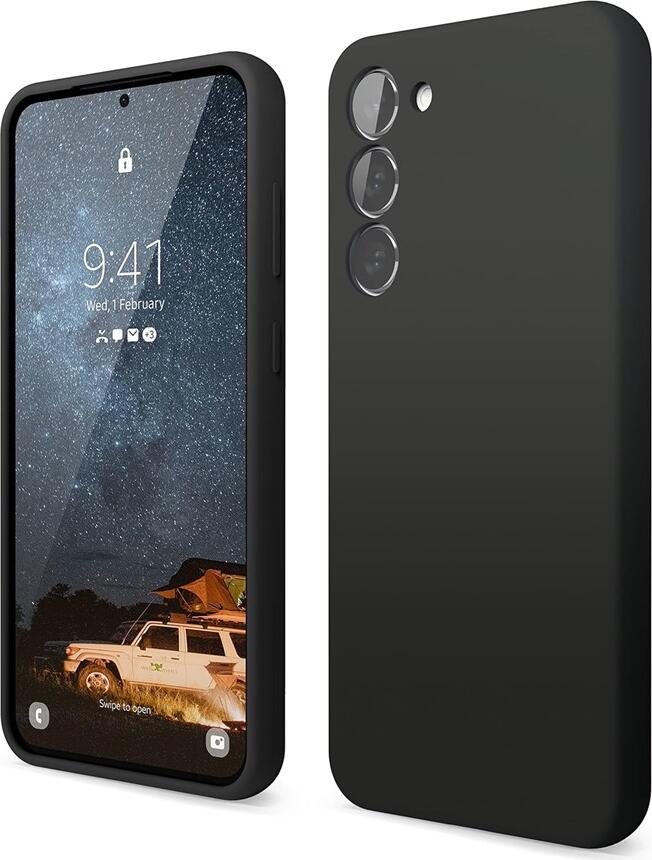 Husa Helmet din Silicon Lichid pentru Samsung Galaxy S23 Plus, Cover Shock-Resistant cu Structura pentru Distribuirea Impactului, HMTCLSSS23PBK