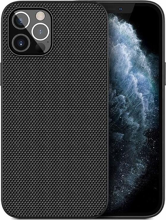 Husa Helmet Case Seria Nylon pentru iPhone 12 Pro Max, Protectie TPU Shock-Absorbent cu Rezistenta la Zgarieturi si Margini Ridicate