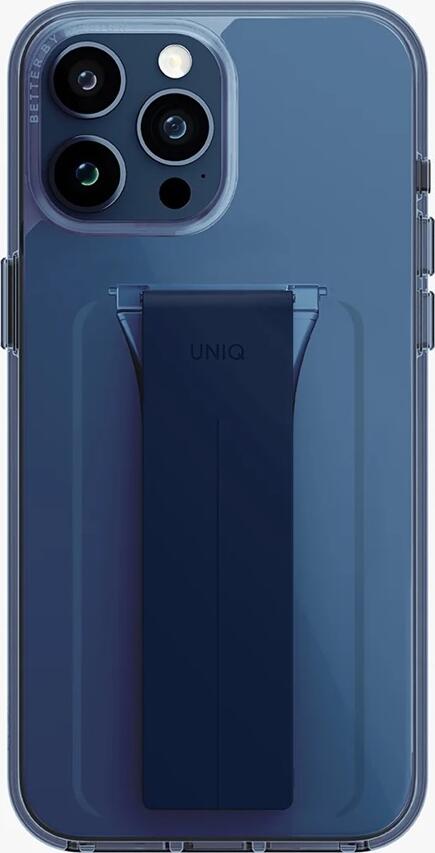 Uniq Case for iPhone 15 Pro Max Heldro Mount with Stand, Deep Blue