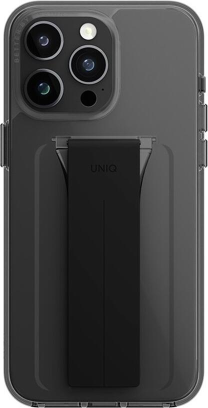 Чехол Uniq Heldro Mount+ для iPhone 15 Pro 6.1", защитный TPU-кейс со складной подставкой, лентой MountGrip и поддержкой магнитных автомобильных держателей