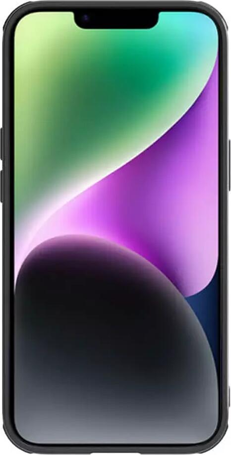 Чехол Nillkin Synthetic Fiber S для iPhone 15 Plus, iPhone 14 Plus - Противоударный кейс из углеродного волокна и TPU с задвижкой камеры, черный
