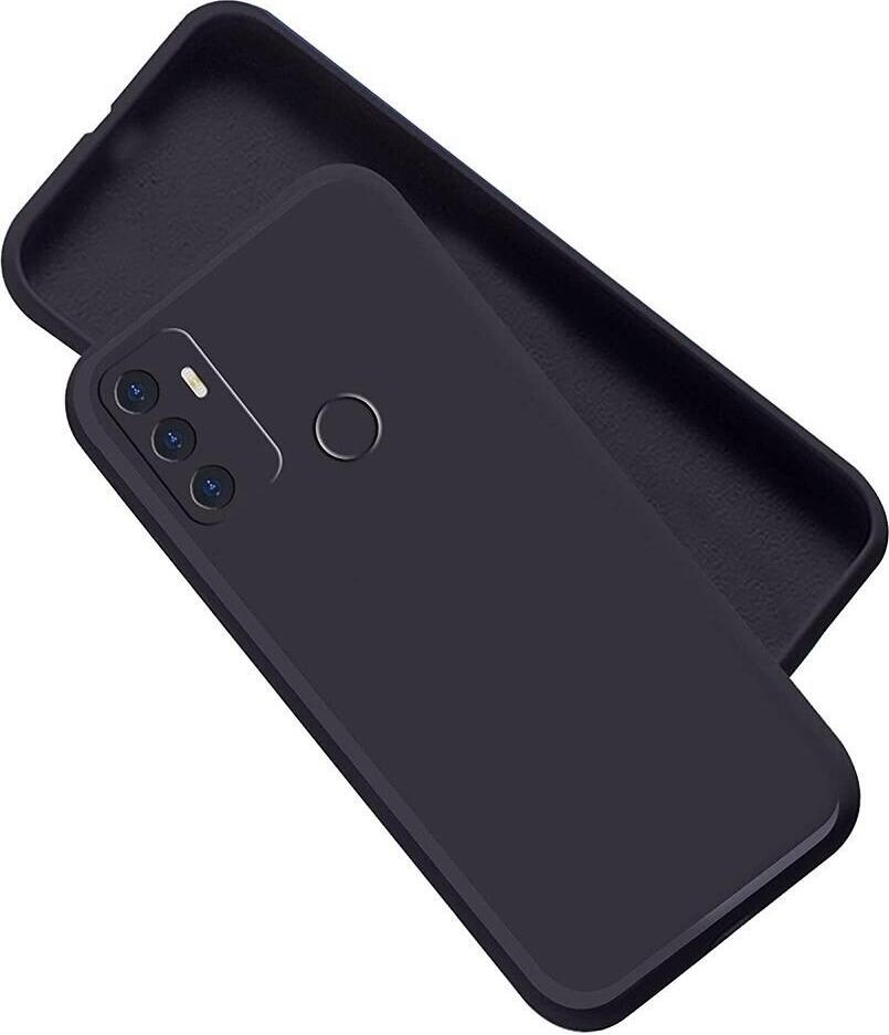 Чехол Helmet из мягкого TPU для Oppo A53, 6.5 дюйма, черный прозрачный противоударный защитный кейс, противоскользящий и пылезащитный с приподнятыми краями