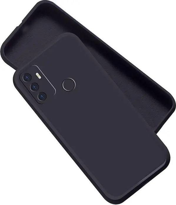 Чехол Helmet из мягкого TPU для Oppo A53, 6.5 дюйма, черный прозрачный противоударный защитный кейс, противоскользящий и пылезащитный с приподнятыми краями