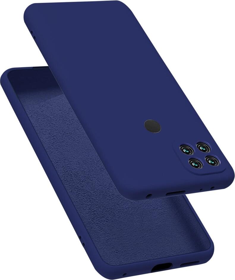 Husa Protectie Helmet din Silicon Lichid pentru Oppo A15 A15s, Cover Mat Rezistent la Shock si Praf cu Captusiala de Microfibra