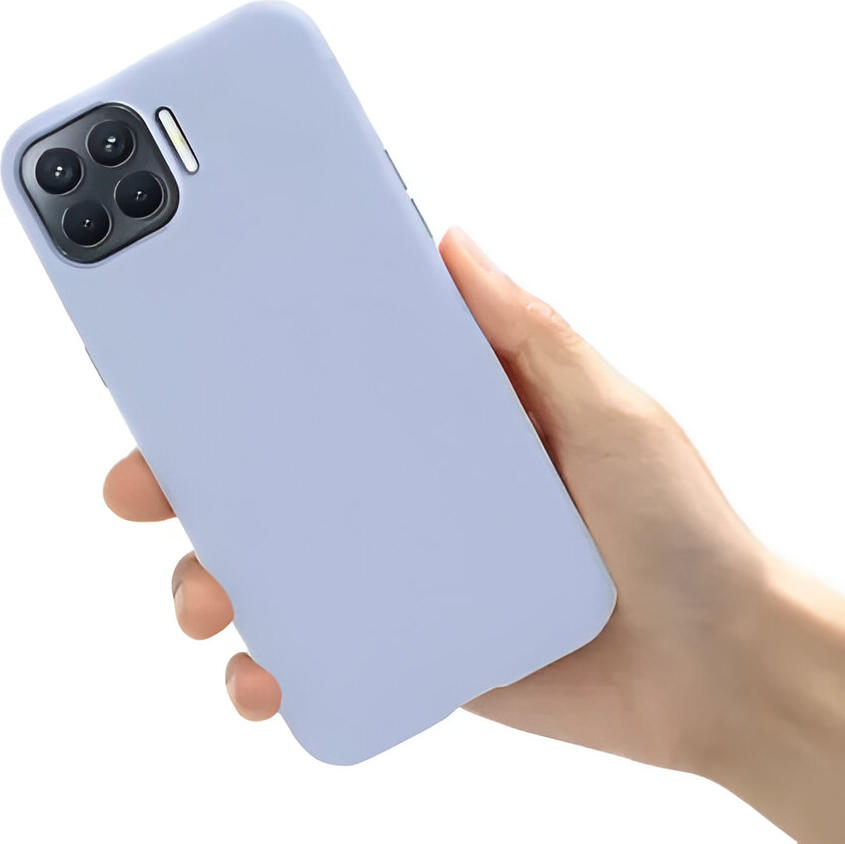 Helmet Case Liquid Silicone Oppo Reno 4 Lite, Purple