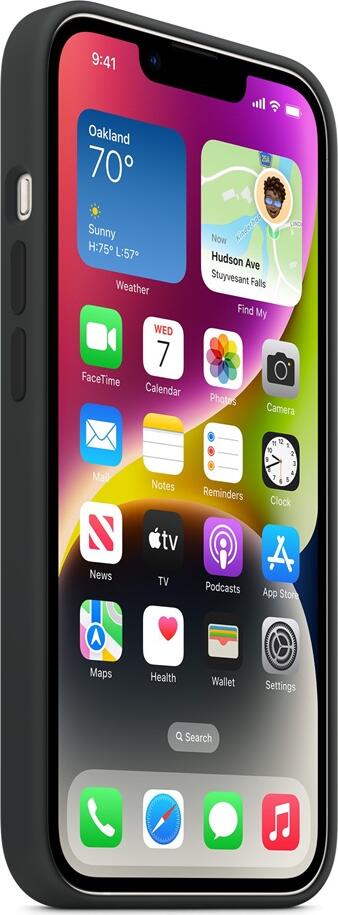 Apple iPhone 14 Silicone Case with MagSafe, Soft-Touch Matte Finish and Microfiber Lining, Integrated Magnets for Wireless Charging, 6.1-inch