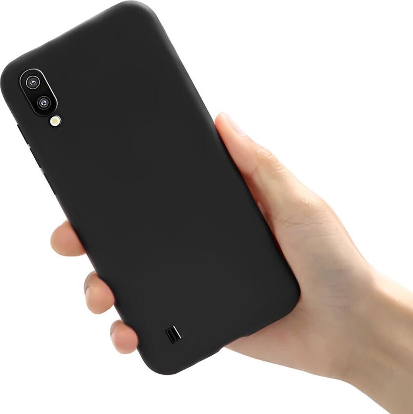 Черный чехол из жидкого силикона для Samsung Galaxy A01, защитный мягкий кейс с точными вырезами для камеры, вспышки и портов