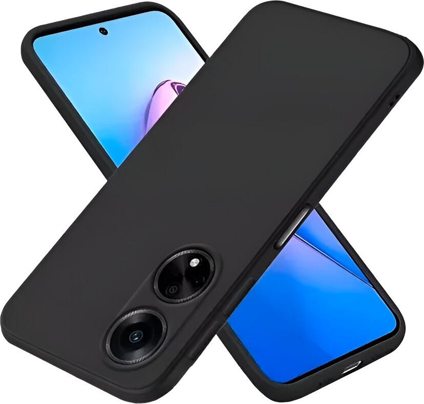 Helmet Shockproof Case for Oppo A78 4G, Black Transparent TPU Flexible Cover, Anti-Slip Shock Resistant Protective Case with Raised Edges, 6.43"