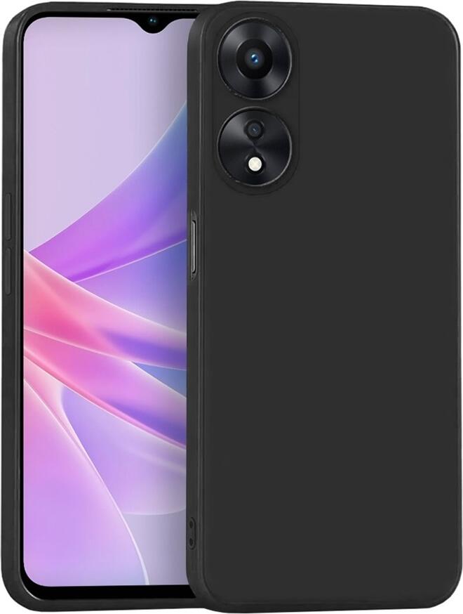 Helmet Shockproof Case for Oppo A78 4G, Black Transparent TPU Flexible Cover, Anti-Slip Shock Resistant Protective Case with Raised Edges, 6.43"