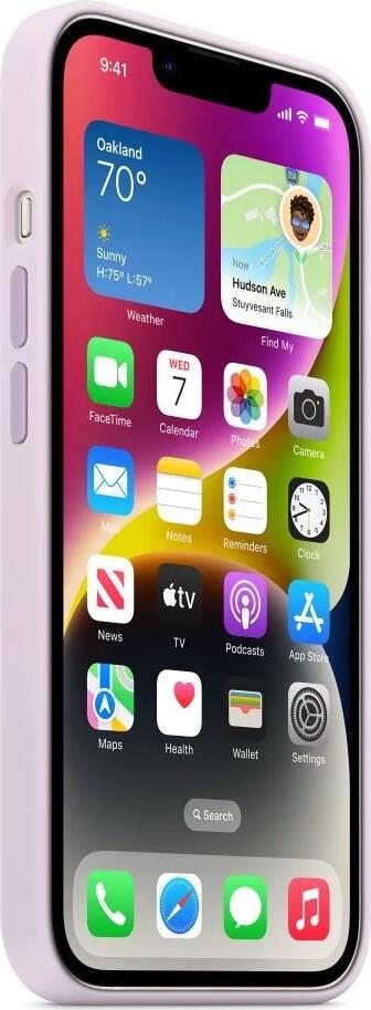 Apple Silicone Case with MagSafe for iPhone 14, Soft-touch Silicone Exterior, Microfibre Lining, Built-in Magnets for Wireless Charging