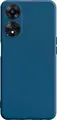 Blue Liquid Silicone Case for Oppo A98, Helmet Style Protective Cover with Raised Camera Protection and Screen Edge Guards, Precise Cutouts