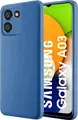Чехол Helmet TPU для Samsung Galaxy A03, синий прозрачный противоударный защитный кейс, устойчивый к царапинам, легкий дизайн с антискользящим покрытием