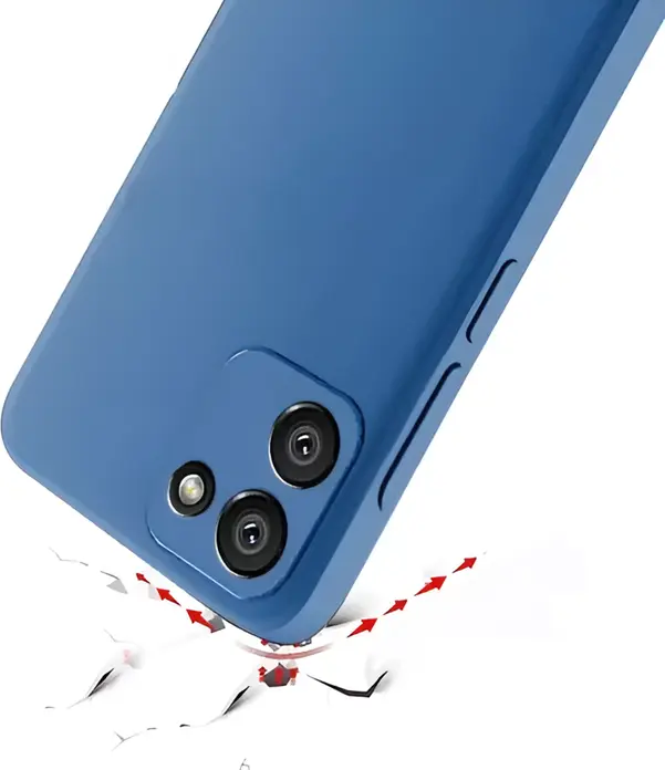 Чехол Helmet TPU для Samsung Galaxy A03, синий прозрачный противоударный защитный кейс, устойчивый к царапинам, легкий дизайн с антискользящим покрытием