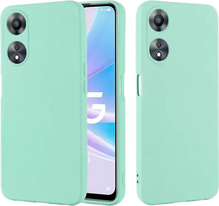 Husa Helmet pentru Oppo A78 4G, Culoare Verde, Cover TPU Transparent Flexibil, Protectie Shock Resistant si Anti-praf cu Margini Ridicate, 6.43"