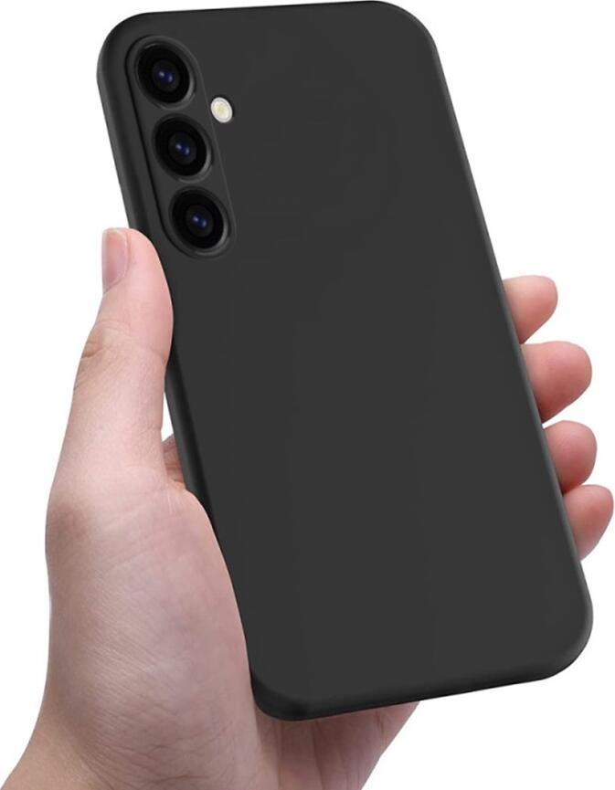 Helmet Liquid Silicone Case for Samsung Galaxy S23 FE, Black, Protective Back Cover with Precise Cutouts for Buttons and Ports