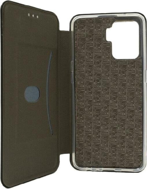 DMLink Carbon Texture TPU Wallet Flip Case for Oppo Reno 5 Lite 4G, Shockproof Protective Helmet Cover with Precise Cutouts, Black