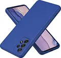 Helmet Case for Samsung Galaxy A32, Denim Blue Shock-Absorbent Flexible Protective Cover, Scratch-Resistant Minimalist Slim Case