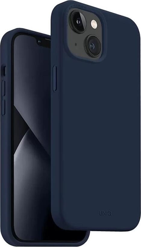 Uniq Case Liquid Silicone Lino Marine for iPhone 14, Blue