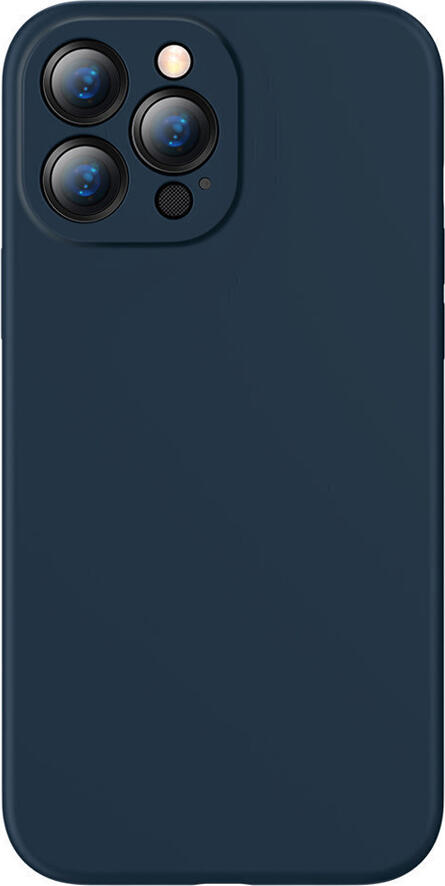 Baseus Liquid Silica Gel Protective Case for Apple iPhone 13 Pro, 6.1 inch Silicone TPU Shockproof Cover, Blue