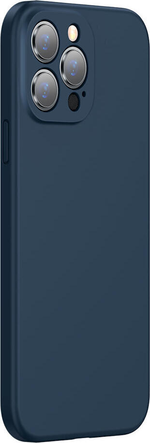 Baseus Liquid Silica Gel Protective Case for Apple iPhone 13 Pro, 6.1 inch Silicone TPU Shockproof Cover, Blue