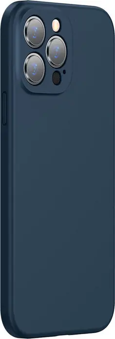 Baseus Liquid Silica Gel Protective Case for Apple iPhone 13 Pro, 6.1 inch Silicone TPU Shockproof Cover, Blue