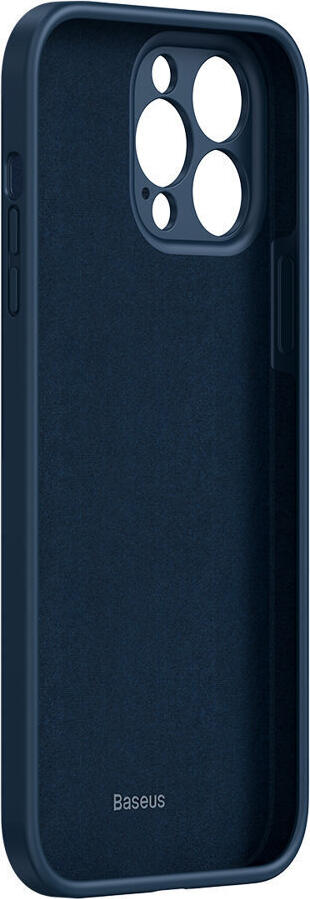 Baseus Liquid Silica Gel Protective Case for Apple iPhone 13 Pro, 6.1 inch Silicone TPU Shockproof Cover, Blue