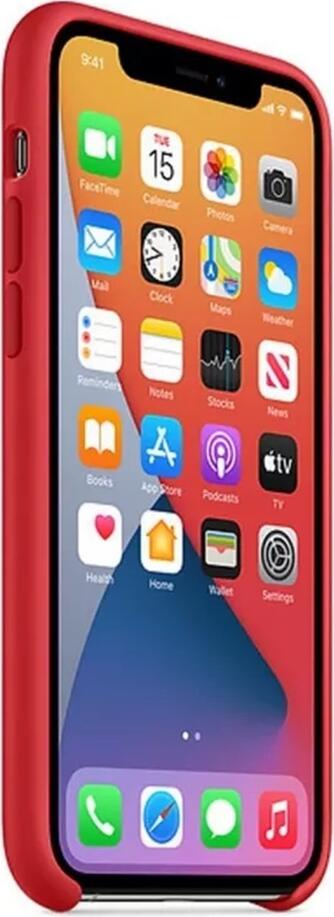 Red Liquid Silicone Protective Case for Apple iPhone 11, Soft-Touch Shockproof Back Cover with Full-Body Coverage and Precise Cutouts