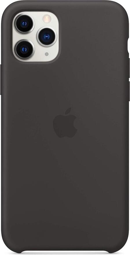 Husa din Silicon Lichid Negru pentru Apple iPhone 11 Pro, Protectie Shock-Absorbent cu Captusala Interioara din Microfibra si Margini Ridicate