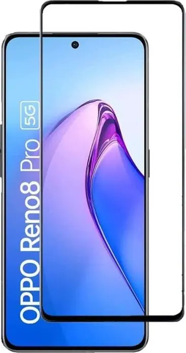 Helmet Diamond Glass 5D Tempered Glass Screen Protector for Oppo Reno 8 Pro, Full Coverage Curved Edge, Scratch and Shock Resistant, High Transparency