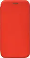 Helmet Shell Flip V2 Leather Wallet Case for Xiaomi Redmi 8, Red, Book Cover with Card Slots, Foldable Stand and Dust Resistance