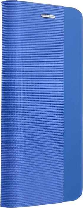 Xiaomi Redmi A1 A2 Wallet Flip Case, Blue Textured Nylon Dust-Resistant Protective Cover for 6.52 inch Screen