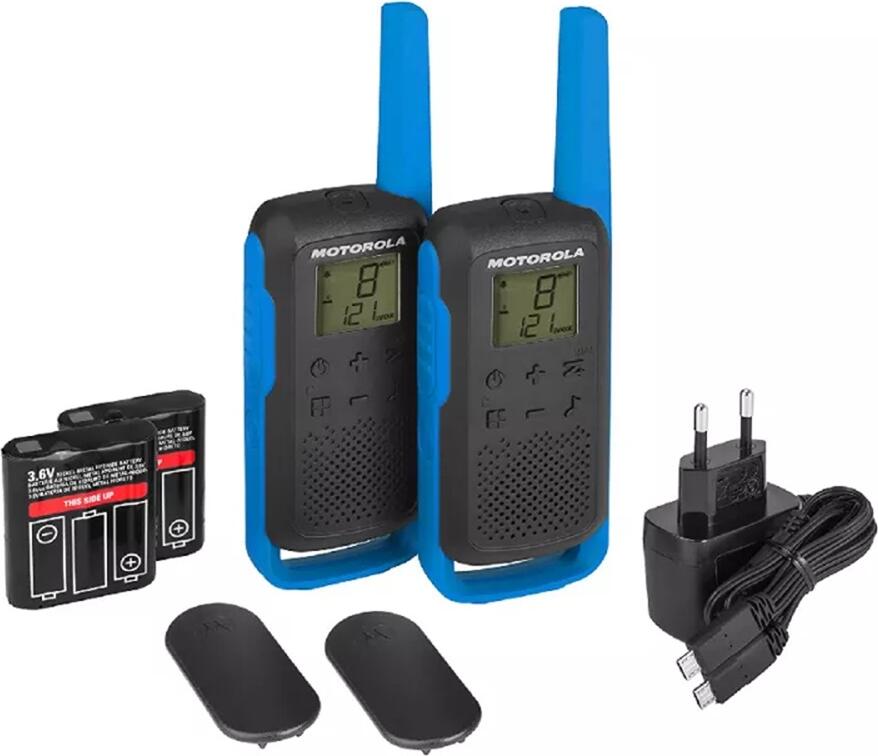 Motorola Walkie-Talkie TalkAbout T62, Twin, 16 Channels, 8km, Blue/Black