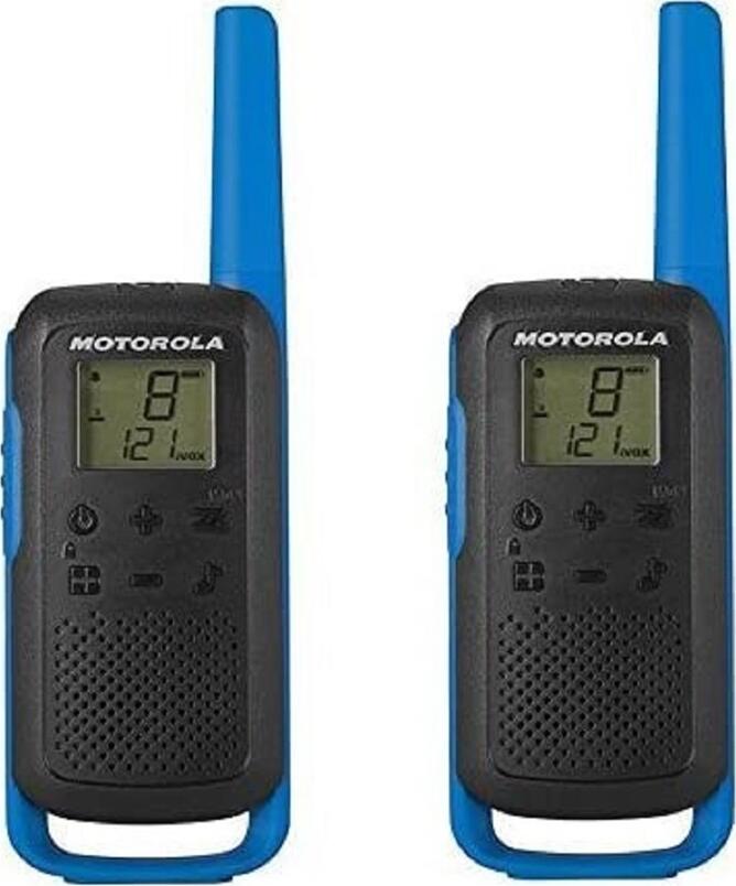 Motorola TalkAbout T62 Walkie-Talkies, PMR446 Two-Way Radios with 8 km Range, 16 Channels, Illuminated LCD Display and Channel Scanning