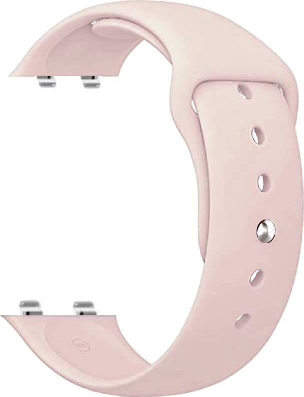 Oppo Watch Fluorous Rubber Strap, Pink Sporty Fluoroelastomer Replacement Band for 41mm Smartwatches, Flexible Buckle Closure