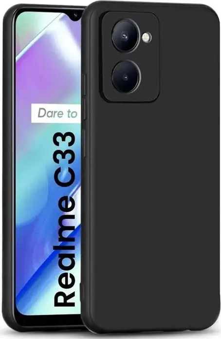 Helmet Liquid Silicone Case for Realme C33, 6.5 inch Shockproof Protective Cover, Anti-Fingerprint Matte Soft Shell with Raised Edges