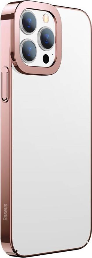 Baseus Glitter Protective Case for iPhone 13 Pro Max 6.7", Polycarbonate Clear Back with Galvanic Bumper, Shock-Resistant Anti-Fingerprint Cover