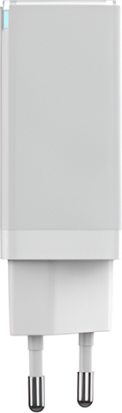 Helmet GaN Wall Charger 65W Fast Charger with 3 USB-C and USB-A Ports, EU Plug, Gallium Nitride Technology, White